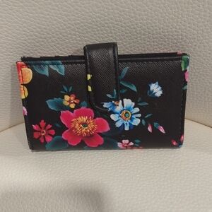 Mundi Black Floral Wallet